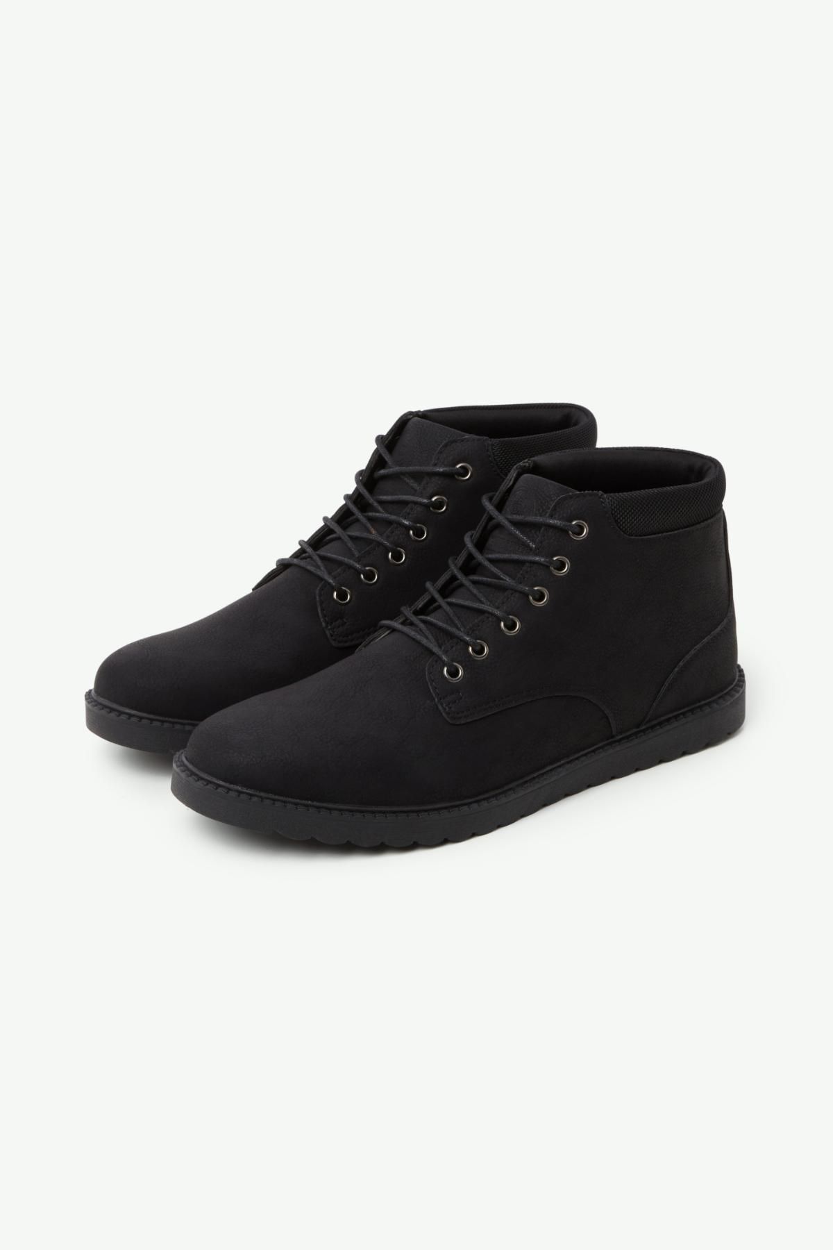 Duck And Cover Mens Lace Up Boot Black
