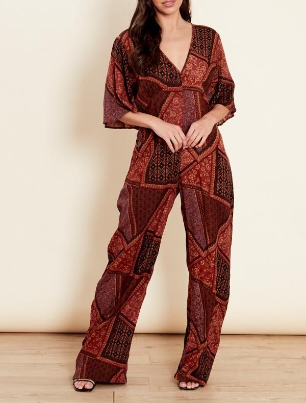 Influence Womens Jumpsuit Red