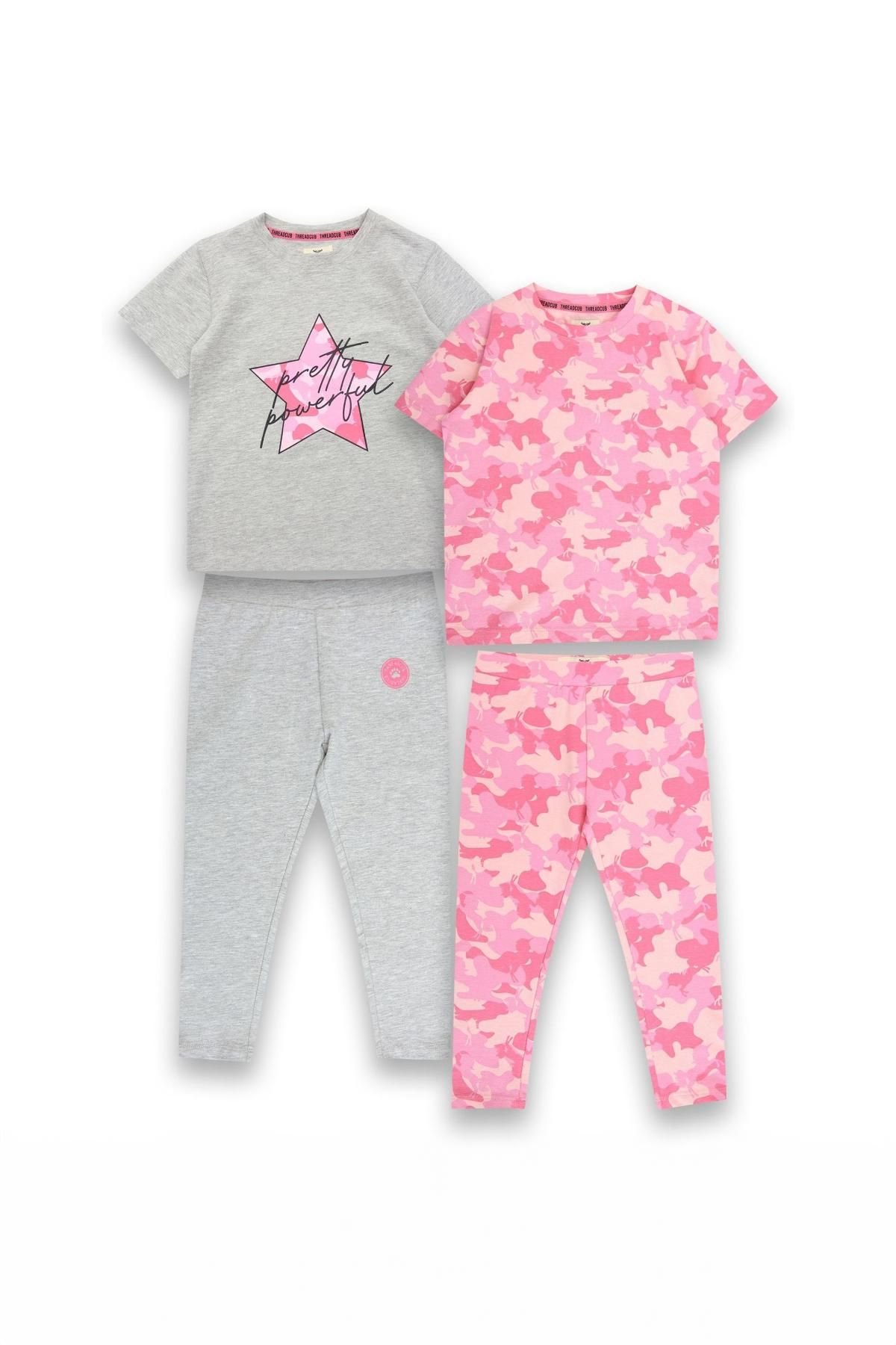 Threadbare Girls 2 Pack Pyjamas Pink