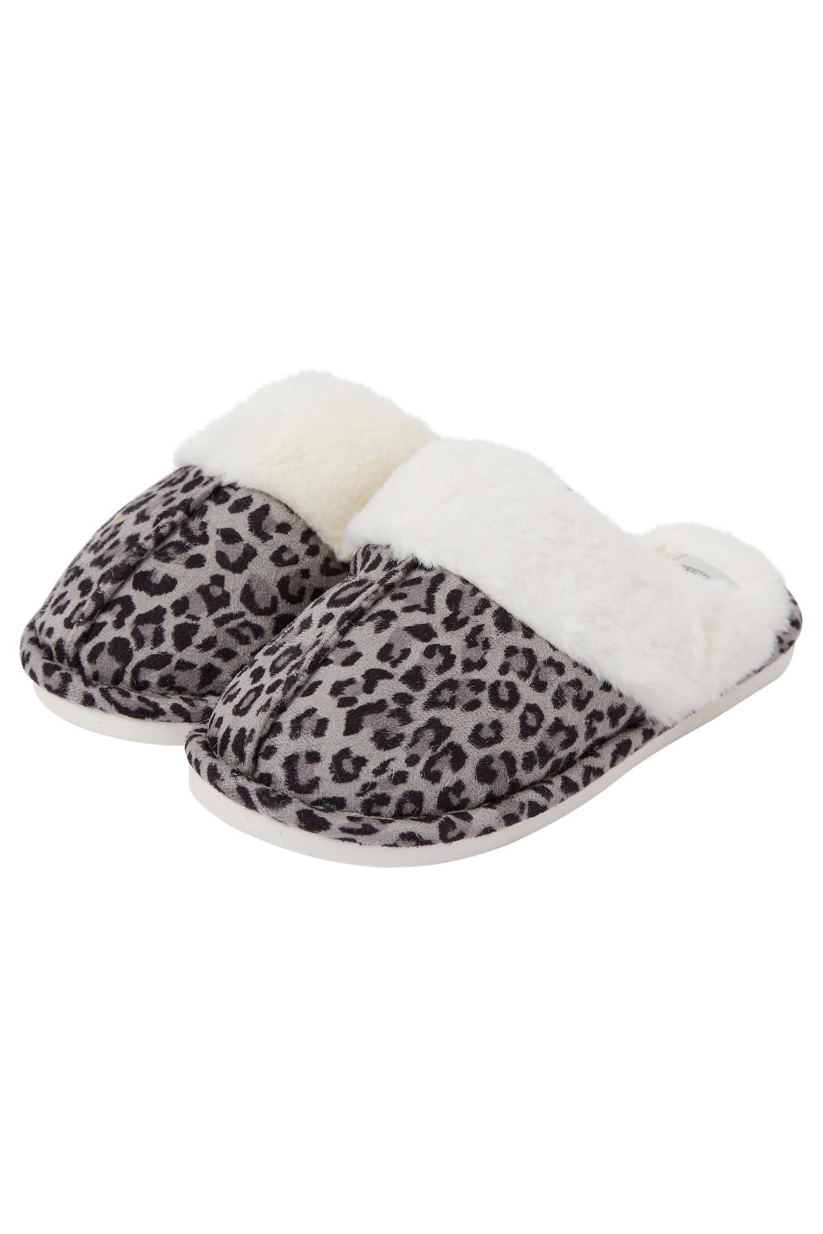 Tokyo Laundry Womens Leopard Slipper Grey