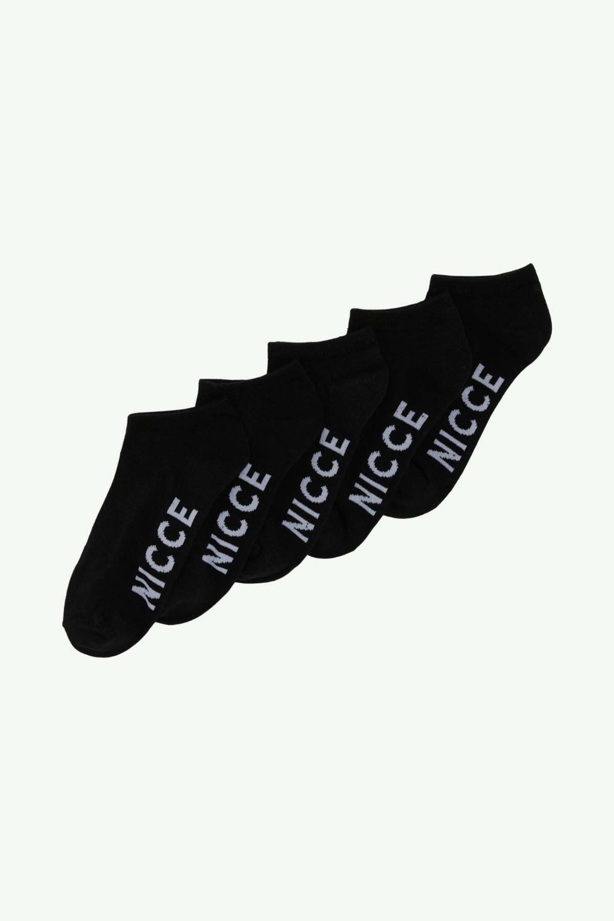 Nicce Womens 5pk Trainers Socks Black