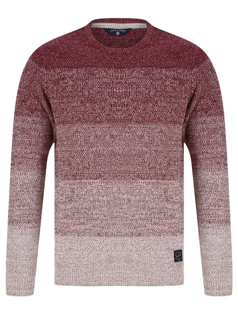 Toyko Laundry Mens Knitted Jumper Red