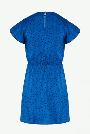 Ax Paris Womens Mini Printed Dress Blue