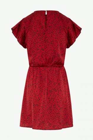 Ax Paris Womens Mini Printed Dress Red