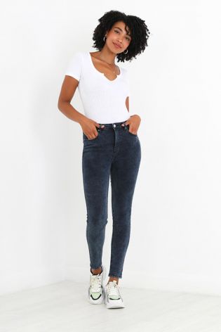 Brave Soul Womens Skinny Jeans Navy