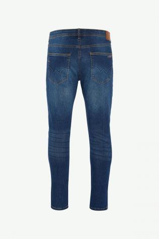 Duck And Cover Mens Tapered Jeans Blue