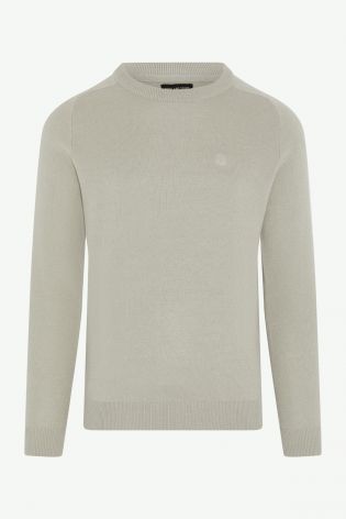 Duck And Cover Mens Knitted Cotton Jumper Grey