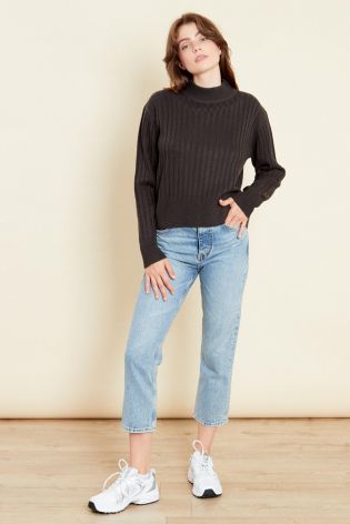 Wednesday Girl Womens Knitted Jumper Charcoal