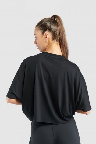 Elle Womens Sports Tie Through T-shirt Black