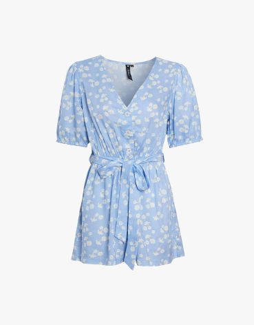 Influence Womens Floral Playsuit Blue