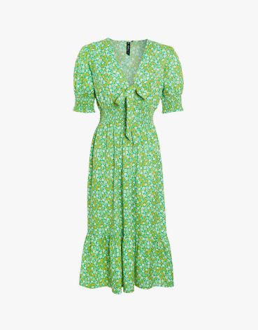 Influence Womens Floral Midi Dress Green