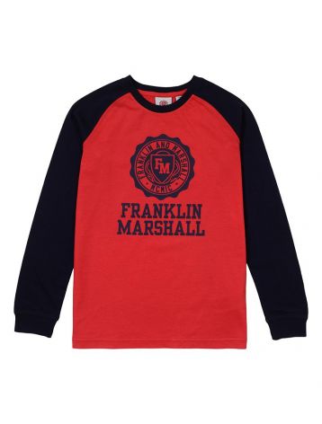 Franklin And Marshall Boys Long Sleeve Top Red