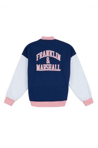 Franklin And Marshall Girls Bomber Jacket Navy