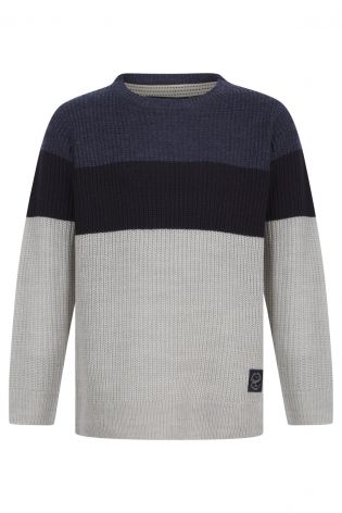 Toyko Laudry Boys Striped Knited Jumper Navy