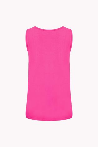 Amara Reya Womens Scoop Neck Vest Pink