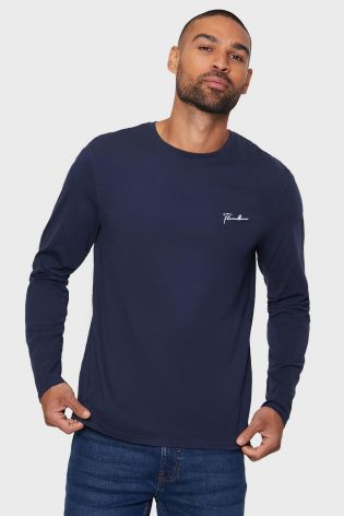 Threadbare Mens Logo 3 Pack Long Sleeve T-shirts