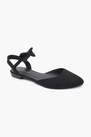 Krush Womens Bow Detail Shoe Black