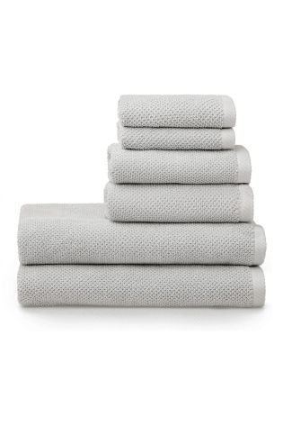 Welhome Franklin 6 Piece Towel Set Silver