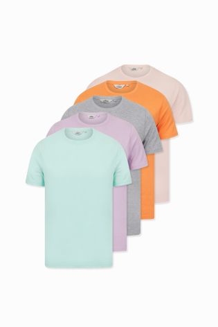Tokyo Laundry Mens 5pk T-shirts Pastels