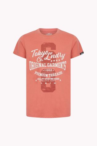 Tokyo Laundry Boys Original Printed T-shirt Peach