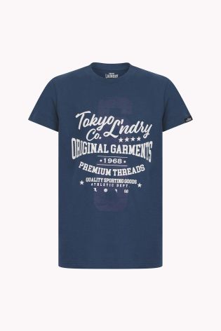 Tokyo Laundry Boys Original Printed T-shirt Navy