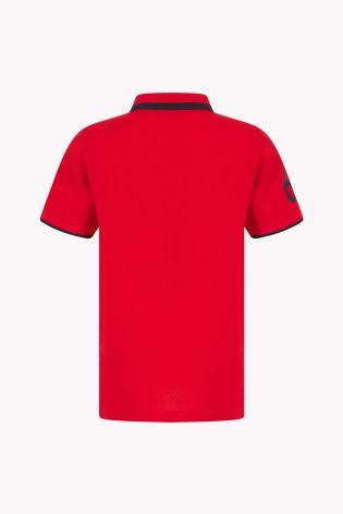 Tokyo Laundry Boys Pique Rubber Branded Polo Red